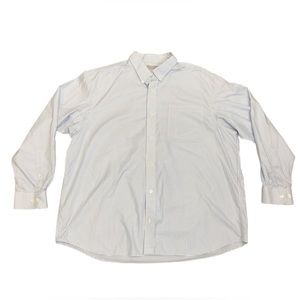 Duluth Trading Mens 2XL‎ Button Down Blue White Gingham Check 100% Cotton